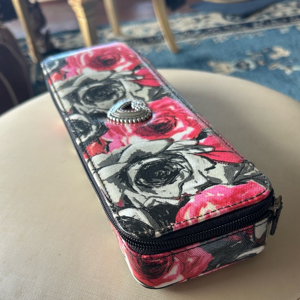 Brighton Pink and Black Floral JEWELRY CASE - Picture 2 of 10